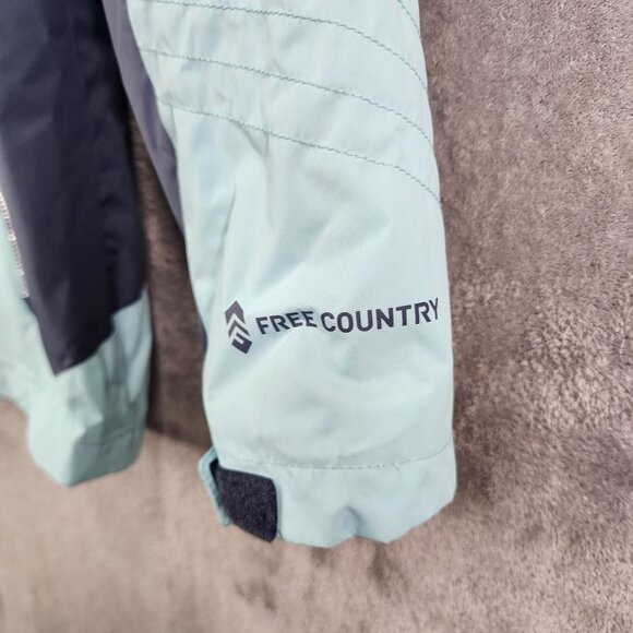 Womens Free Country Radiance Jacket Light Blue Gray Full Zip Long Sleeve Size M - Picture 5 of 12